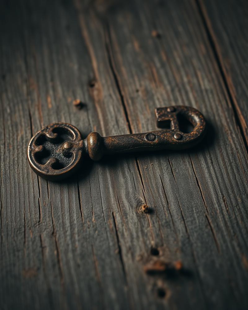 Antique iron key